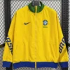 Brazil 2025/26 Yellow Windbreaker - Front View | KFCOOL