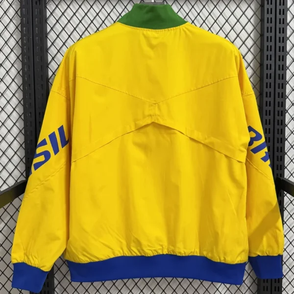 Brazil 2025/26 Yellow Windbreaker - Back View | KFCOOL