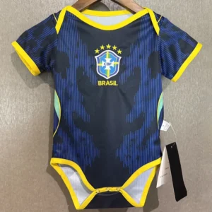 Brazil 2026/27 Away Baby Bodysuit - Front View Brazil 2026/27 Away Baby Bodysuit - Front View | KFCOOL