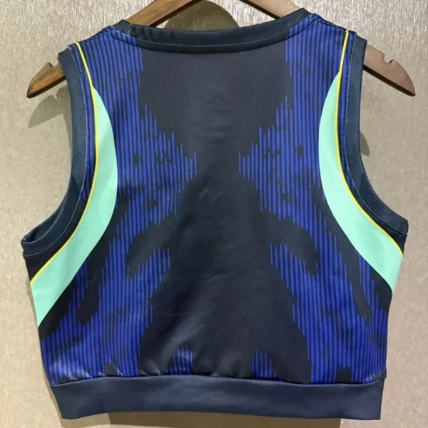 Brazil 2026/27 Away Sleeveless Women Yoga Vest - Back View | KFCOOL
