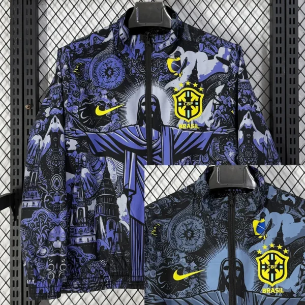 Brazil 2026/27 Double Sided Windbreaker - Front View - KFCool – Football Jerseys & Soccer Kits Store Brazil 2026/27 Double Sided Windbreaker - Front View | KFCOOL