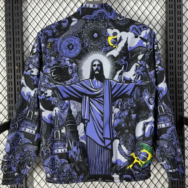 Brazil 2026/27 Double Sided Windbreaker - Detail View 3 - KFCool – Football Jerseys & Soccer Kits Store Brazil 2026/27 Double Sided Windbreaker - Detail View 3 | KFCOOL