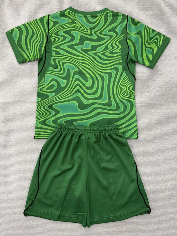 Brazil 2026/27 Goalkeeper Kids Kit Fan Version - Back View - KFCool – Football Jerseys & Soccer Kits Store Brazil 2026/27 Goalkeeper Kids Kit Fan Version - Back View | KFCOOL