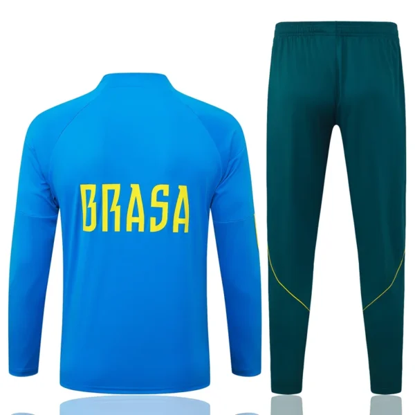 Brazil 2026/27 Blue Half Pull Tracksuit - Back View | KFCOOL
