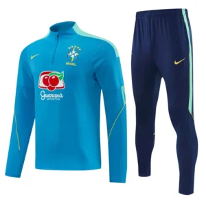 Brazil 2026/27 Blue Green Half Pull Tracksuit - Front View Brazil 2026/27 Blue Green Half Pull Tracksuit - Front View | KFCOOL