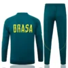 Brazil 2026/27 Dark Green Half Pull Tracksuit - Back View | KFCOOL