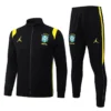 Brazil 2026/27 Black Jacket Tracksuit - Front View | KFCOOL