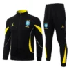 Brazil 2026/27 Black Yellow Jacket Tracksuit - Front View | KFCOOL