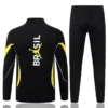 Brazil 2026/27 Black Yellow Jacket Tracksuit - Back View | KFCOOL