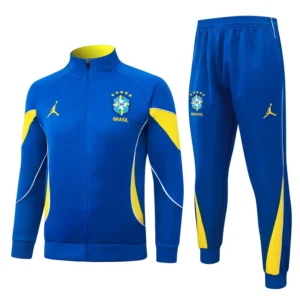 Brazil 2026/27 Blue Jacket Tracksuit - Front View | KFCOOL