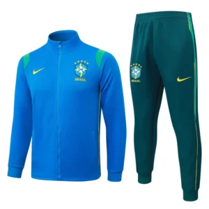 Brazil 2026/27 Green Blue Jacket Tracksuit - Front View | KFCOOL