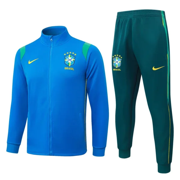 Brazil 2026/27 Green Blue Jacket Tracksuit - Front View - KFCool – Football Jerseys & Soccer Kits Store Brazil 2026/27 Green Blue Jacket Tracksuit - Front View | KFCOOL