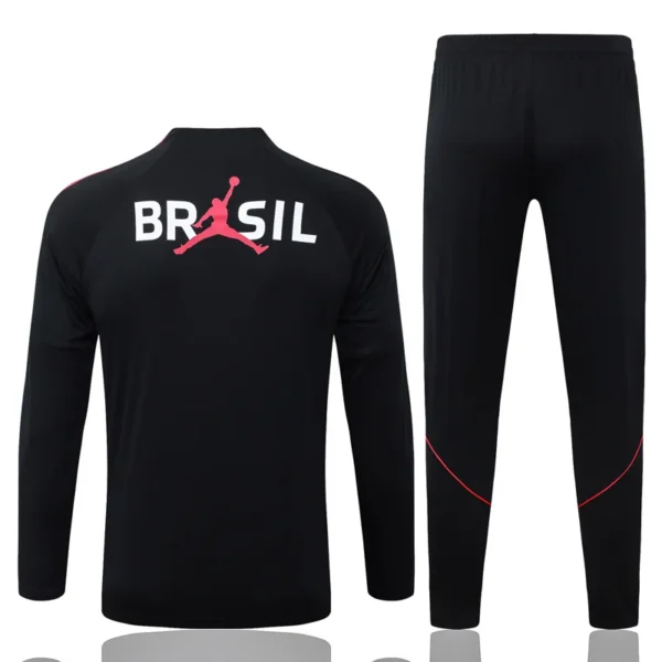 Brazil 2026/27 Black Kids Half Pull Tracksuit - Back View - KFCool – Football Jerseys & Soccer Kits Store Brazil 2026/27 Black Kids Half Pull Tracksuit - Back View | KFCOOL