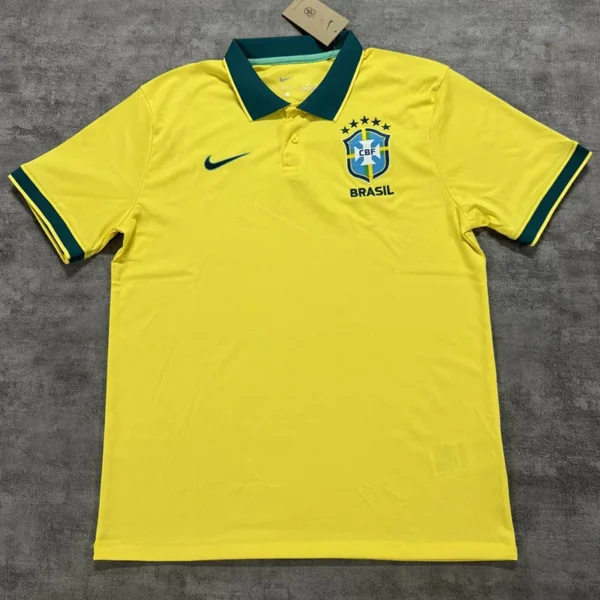 Brazil 2026/27 Yellow Polo Shirt - Front View - KFCool – Football Jerseys & Soccer Kits Store Brazil 2026/27 Yellow Polo Shirt - Front View | KFCOOL