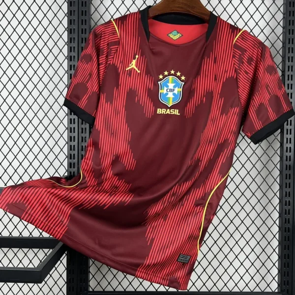 Brazil 2026/27 Goalkeeper Red Jersey Fan Version - Front View Brazil 2026/27 Goalkeeper Red Jersey Fan Version - Front View | KFCOOL