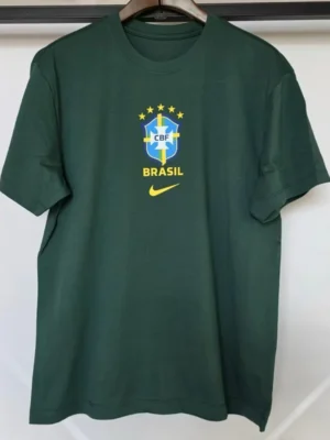 Brazil 2026/27 Dark Green T-Shirt - Front View | KFCOOL