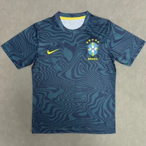 Brazil 2026/27 Green Black Training Shirt - Front View | KFCOOL