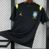 Brazil 2026/27 Black Yellow Training Shirt - Front View | KFCOOL