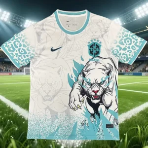 Brazil 2026/27 Blue White Special Edition Training Shirt - Front View | KFCOOL