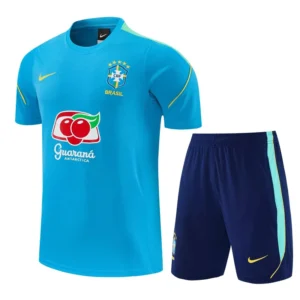 Brazil 2026/27 Blue Training Short Suit - Front View | KFCOOL