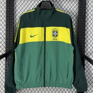 Brazil 2026/27 Green Windbreaker - Front View Brazil 2026/27 Green Windbreaker - Front View | KFCOOL