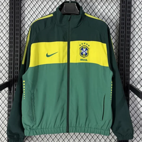 Brazil 2026/27 Green Windbreaker - Front View - KFCool – Football Jerseys & Soccer Kits Store Brazil 2026/27 Green Windbreaker - Front View | KFCOOL