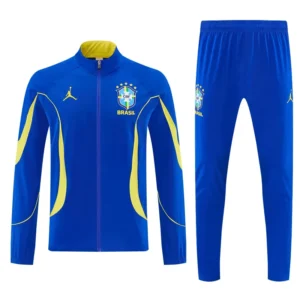 Brazil 2026/27 Blue Windbreaker Suit - Front View Brazil 2026/27 Blue Windbreaker Suit - Front View | KFCOOL