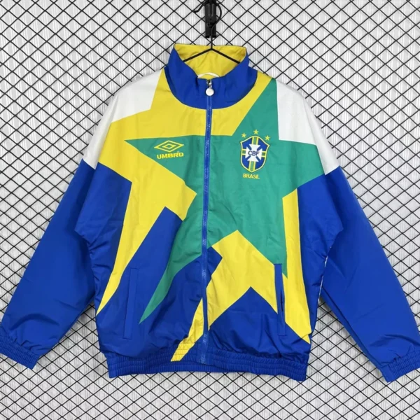 Brazil 1993/94 Retro Blue White Windbreaker - Detail View 4 - KFCool – Football Jerseys & Soccer Kits Store Brazil 1993/94 Retro Blue White Windbreaker - Detail View 4 | KFCOOL