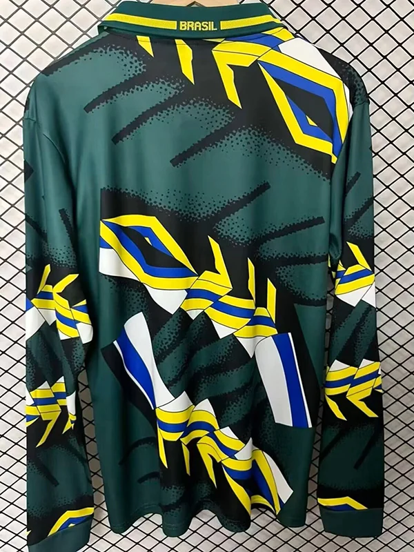 Brazil 1994/95 Retro Goalkeeper Long Sleeve Jersey Fan Version - Back View Brazil 1994/95 Retro Goalkeeper Long Sleeve Jersey Fan Version - Back View | KFCOOL