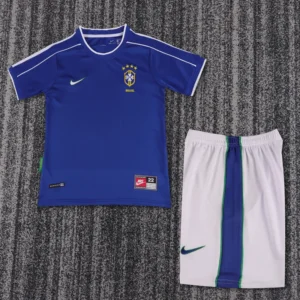Brazil 1998/99 Retro Away Kids Kit Fan Version - Front View Brazil 1998/99 Retro Away Kids Kit Fan Version - Front View | KFCOOL