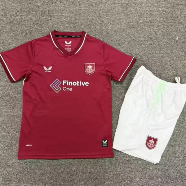 Burnley 2026/27 Home Kids Kit Fan Version - Front View Burnley 2026/27 Home Kids Kit Fan Version - Front View | KFCOOL