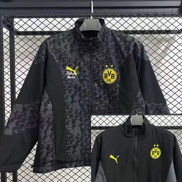 Borussia Dortmund 2025/26 Double Sided Windbreaker - Front View | KFCOOL
