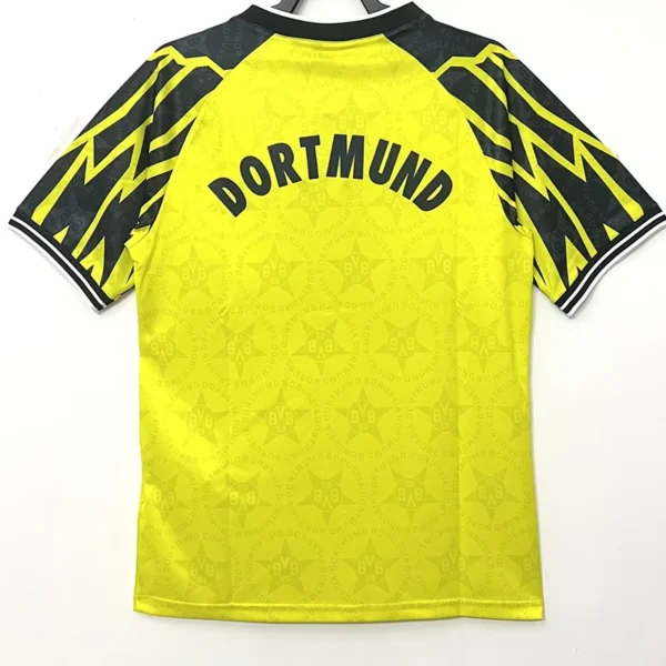 Borussia Dortmund 1994/95 Retro Home Jersey Fan Version - Back View | KFCOOL
