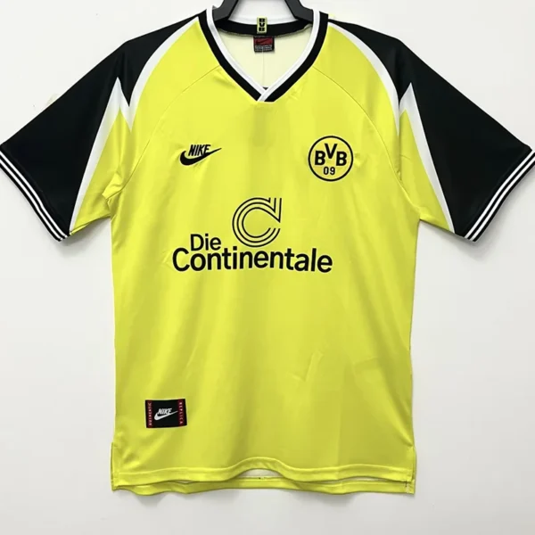 Borussia Dortmund 1995/96 Retro Home Jersey Fan Version - Front View | KFCOOL