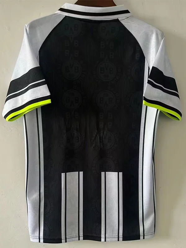 Borussia Dortmund 1996/97 Retro Away Black White Jersey Fan Version - Back View Borussia Dortmund 1996/97 Retro Away Black White Jersey Fan Version - Back View | KFCOOL