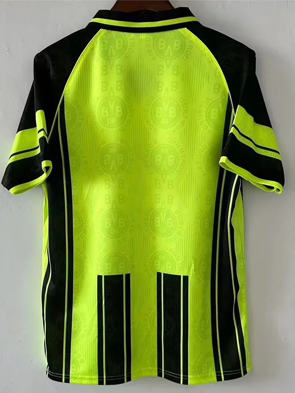 Borussia Dortmund 1996/97 Retro Home Jersey Fan Version - Back View | KFCOOL