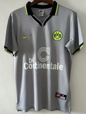Borussia Dortmund 1997/98 Retro Away Jersey Fan Version - Front View Borussia Dortmund 1997/98 Retro Away Jersey Fan Version - Front View | KFCOOL