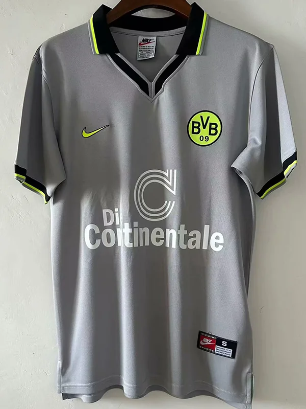 Borussia Dortmund 1997/98 Retro Away Jersey Fan Version - Front View Borussia Dortmund 1997/98 Retro Away Jersey Fan Version - Front View | KFCOOL