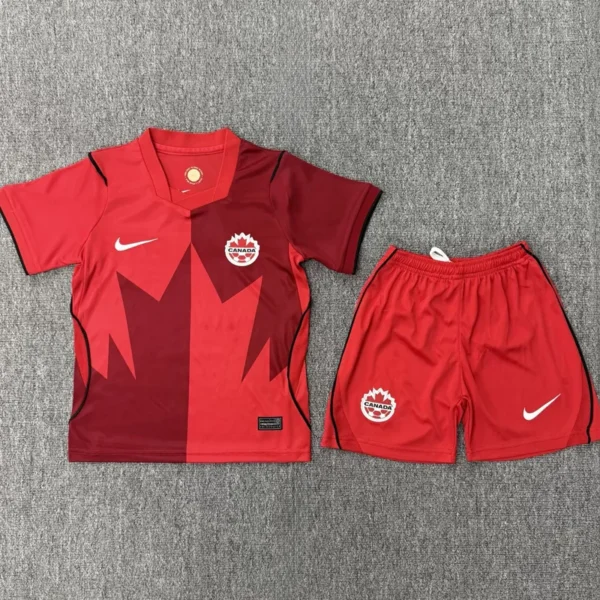 Canada 2026/27 Home Kids Kit Fan Version - Front View | KFCOOL