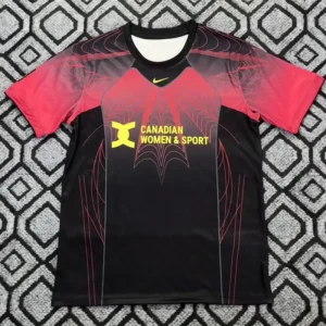 Canada 2026/27 Black Red Training Shirt - Front View Canada 2026/27 Black Red Training Shirt - Front View | KFCOOL