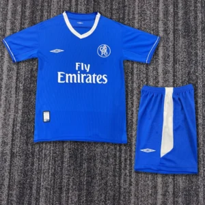 Chelsea 2003/04 Retro Home Kids Kit Fan Version - Front View | KFCOOL