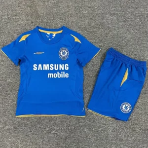 Chelsea 2005/06 Retro Home Kids Kit Fan Version - Front View | KFCOOL