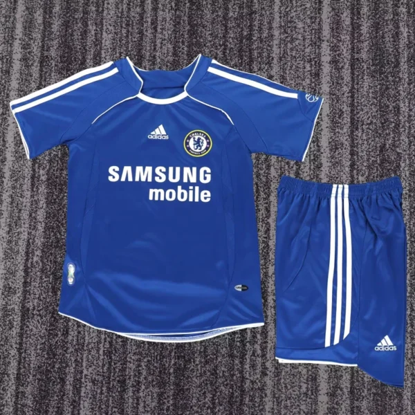 Chelsea 2006/07 Retro Home Kids Kit Fan Version - Front View | KFCOOL