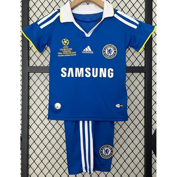 Chelsea 2008/09 Retro Home Kids Kit Fan Version - Front View | KFCOOL