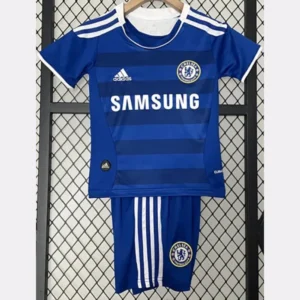 Chelsea 2011/12 Retro Home Kids Kit Fan Version - Front View | KFCOOL