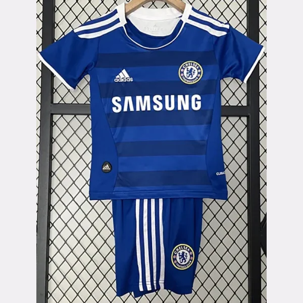 Chelsea 2011/12 Retro Home Kids Kit Fan Version - Front View | KFCOOL