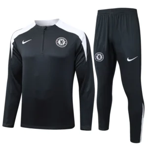 Chelsea 2025/26 Grey Half Pull Tracksuit - Front View Chelsea 2025/26 Grey Half Pull Tracksuit - Front View | KFCOOL
