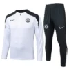Chelsea 2025/26 White Half Pull Tracksuit - Front View | KFCOOL