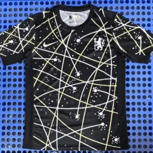 Chelsea 2025/26 Black Grey Training Shirt Fan Version - Front View | KFCOOL