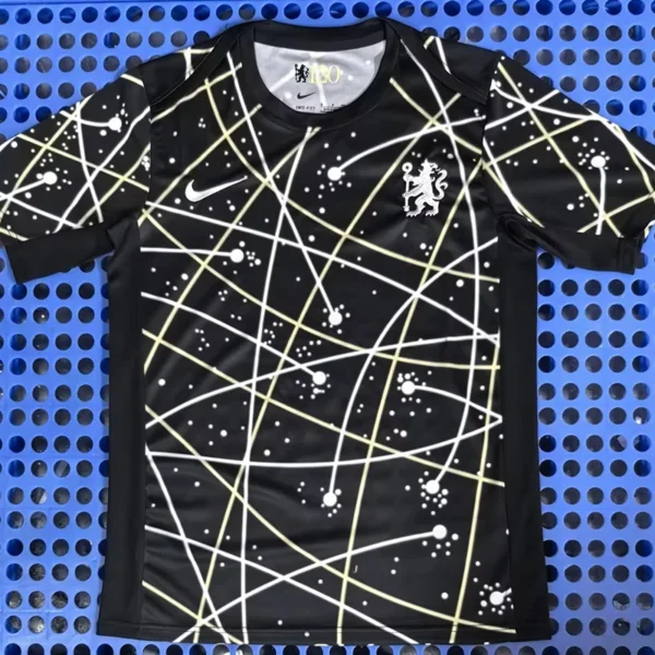 Chelsea 2025/26 Black Grey Training Shirt Fan Version - Front View | KFCOOL